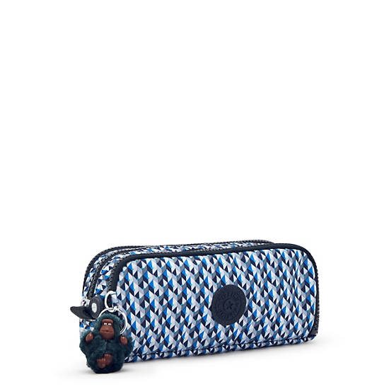 Kipling Gitroy Klassiska Printed Pencil Case Väska Blå | SE 1316IL